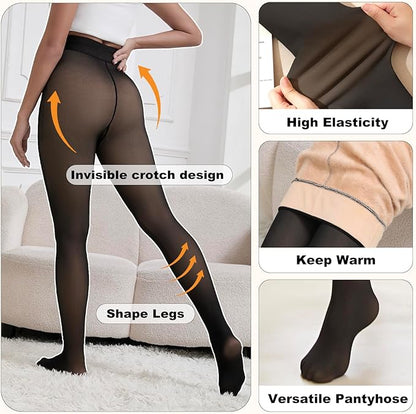 The Original Magic Fleece - Lined Shaping Leggings — Waist - Defining, Warm and Sleek, Never Bulky - veelora