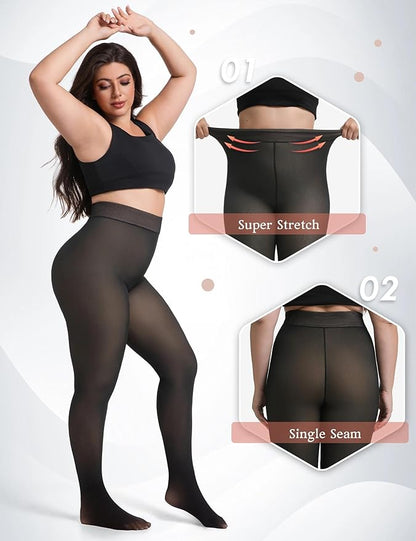 The Original Magic Fleece - Lined Shaping Leggings — Waist - Defining, Warm and Sleek, Never Bulky - veelora
