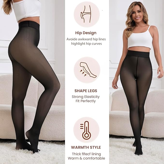 The Original Magic Fleece - Lined Shaping Leggings — Waist - Defining, Warm and Sleek, Never Bulky - veelora