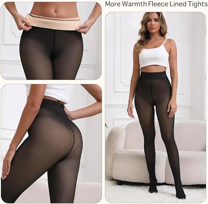 The Original Magic Fleece - Lined Shaping Leggings — Waist - Defining, Warm and Sleek, Never Bulky - veelora