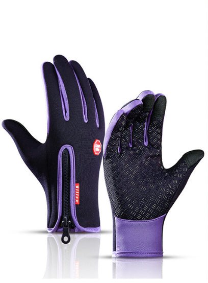 Winter Gloves Touch Screen Riding Motorcycle Sliding Waterproof Sports Gloves With Fleece - veelora