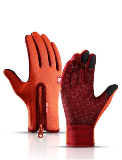 Winter Gloves Touch Screen Riding Motorcycle Sliding Waterproof Sports Gloves With Fleece - veelora