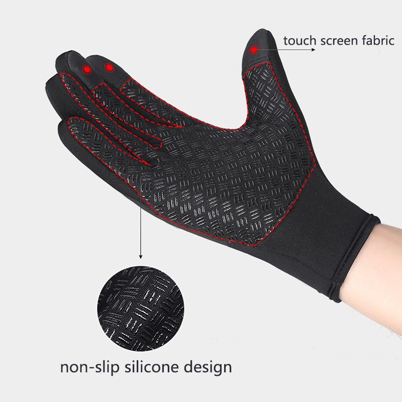 Winter Gloves Touch Screen Riding Motorcycle Sliding Waterproof Sports Gloves With Fleece - veelora