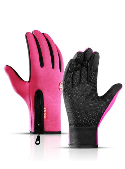 Winter Gloves Touch Screen Riding Motorcycle Sliding Waterproof Sports Gloves With Fleece - veelora