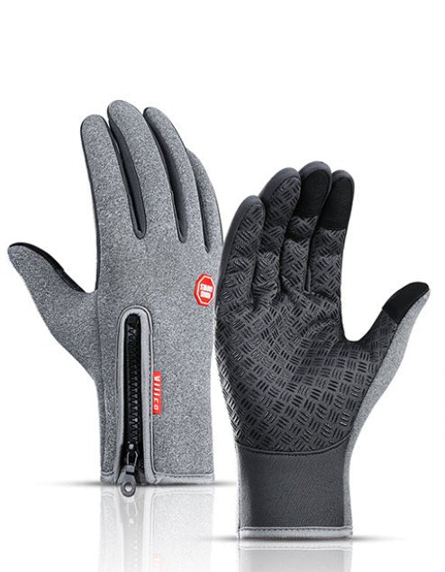 Winter Gloves Touch Screen Riding Motorcycle Sliding Waterproof Sports Gloves With Fleece - veelora